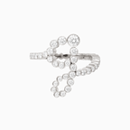 The G Initial Ring - Diamond Bezel Letter Ring