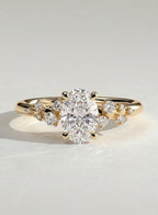 The Glowstar Ring - Oval Cluster Diamond Ring