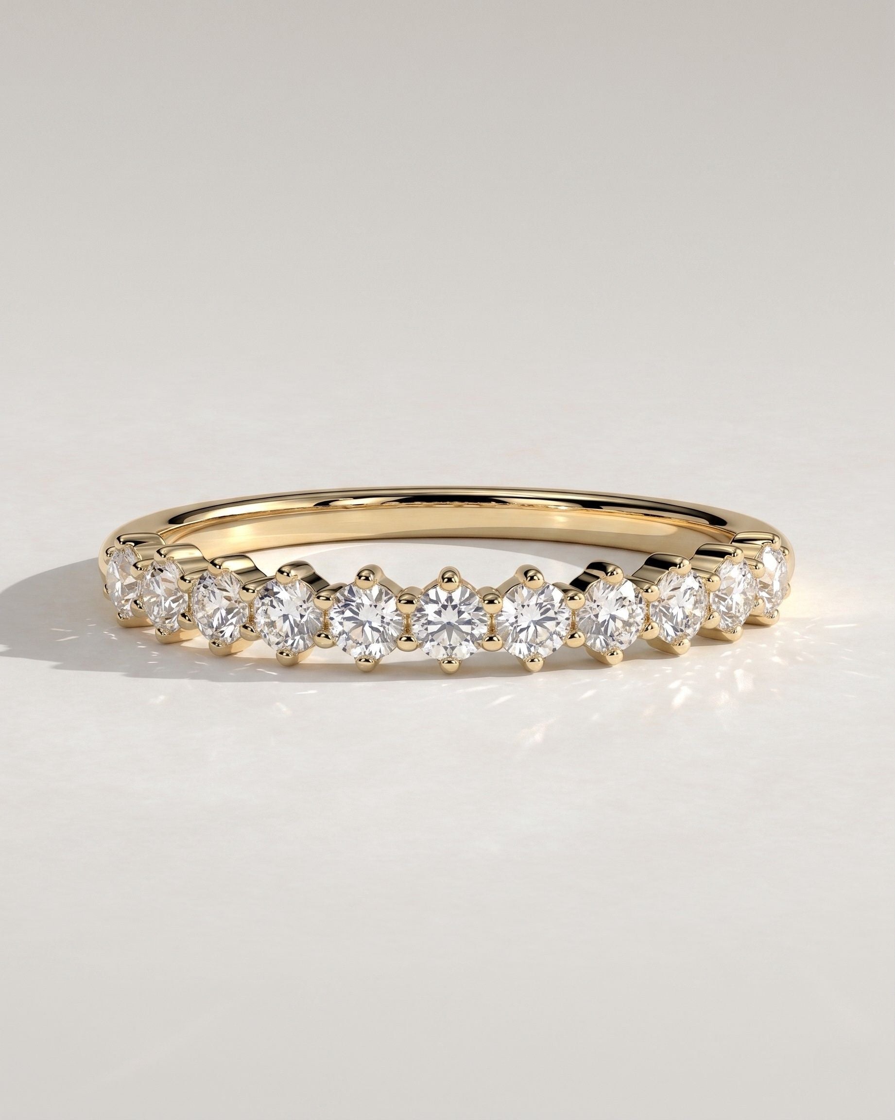 The Grace Band - Round Diamond Half Eternity Ring
