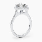 The Halo Glow Ring - Oval Halo Pave Diamond Ring