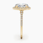 The Halo Glow Ring - Oval Halo Pave Diamond Ring