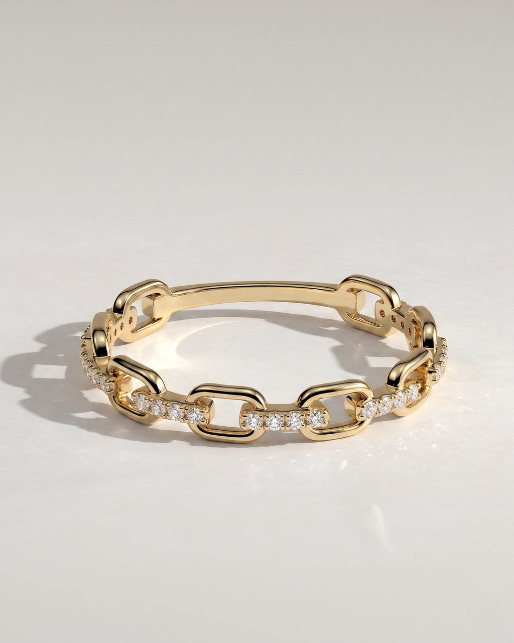 The Harper Band - Diamond Chain Link Ring