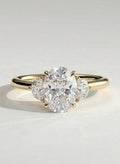 The Helena Ring - Oval & Half Moon Trilogy Diamond Ring