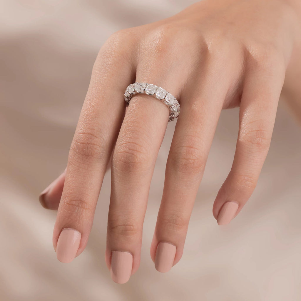 The Isolène Band - Asscher Cut Full Eternity Wedding Ring