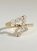 The J Initial Ring - Diamond Bezel Letter Ring