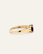 The Jess Ring - Round Garnet Solitaire Ring