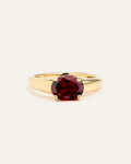 The Jess Ring - Round Garnet Solitaire Ring