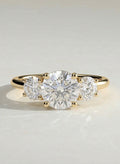 The Juliet Ring - Round Three Stone Diamond Engagement Ring