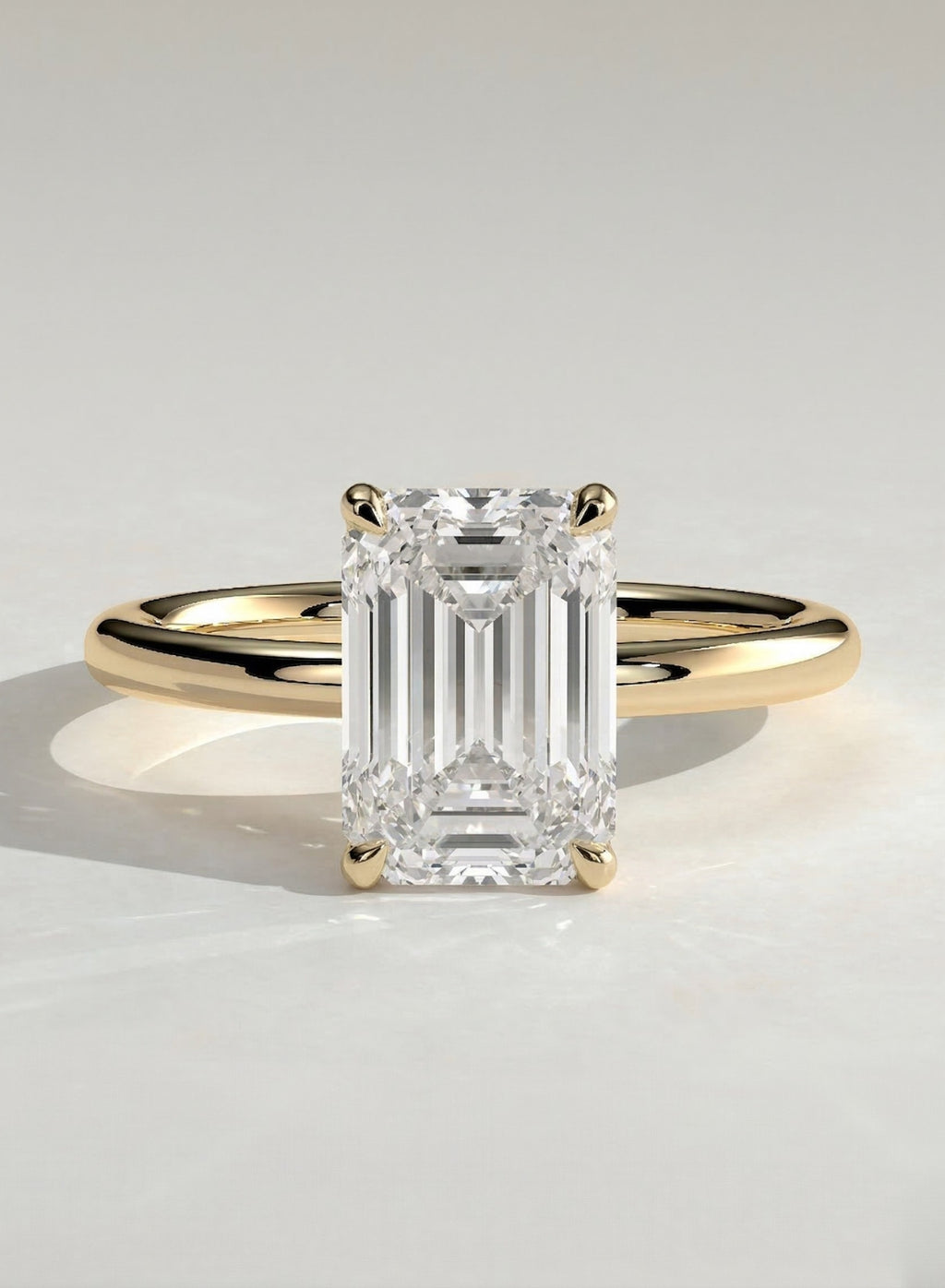The Kayla Ring - Emerald Cut Solitaire Diamond Engagement Ring