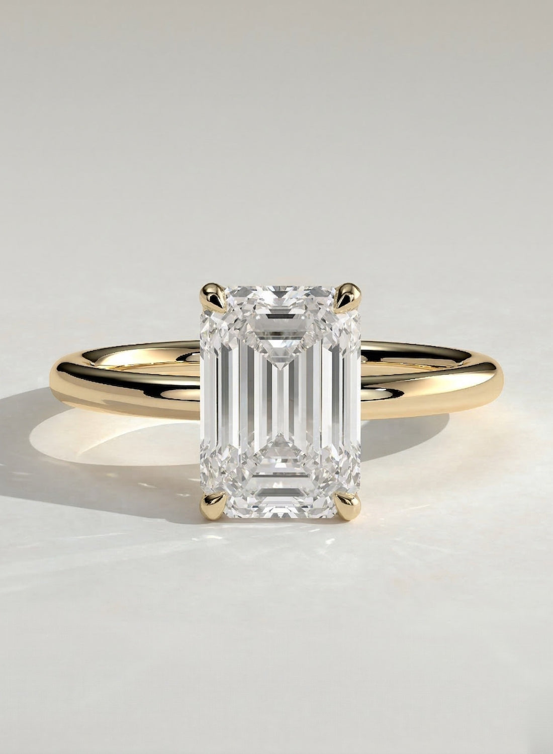 The Kayla Ring - Emerald Cut Solitaire Diamond Engagement Ring