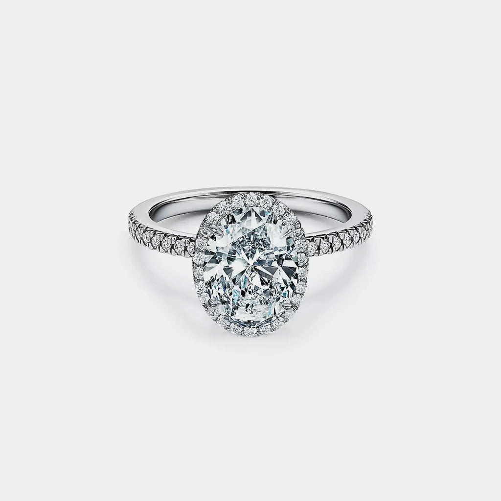 The Liana Ring - Oval Halo Diamond Engagement Ring