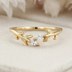 The Liora Ring - Diamond Leaf Vine Ring