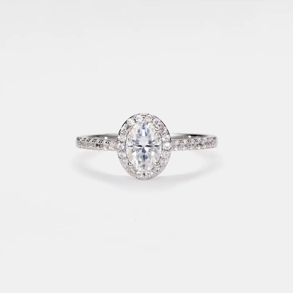 The Liana Ring - Oval Halo Diamond Engagement Ring