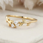 The Liora Ring - Diamond Leaf Vine Ring