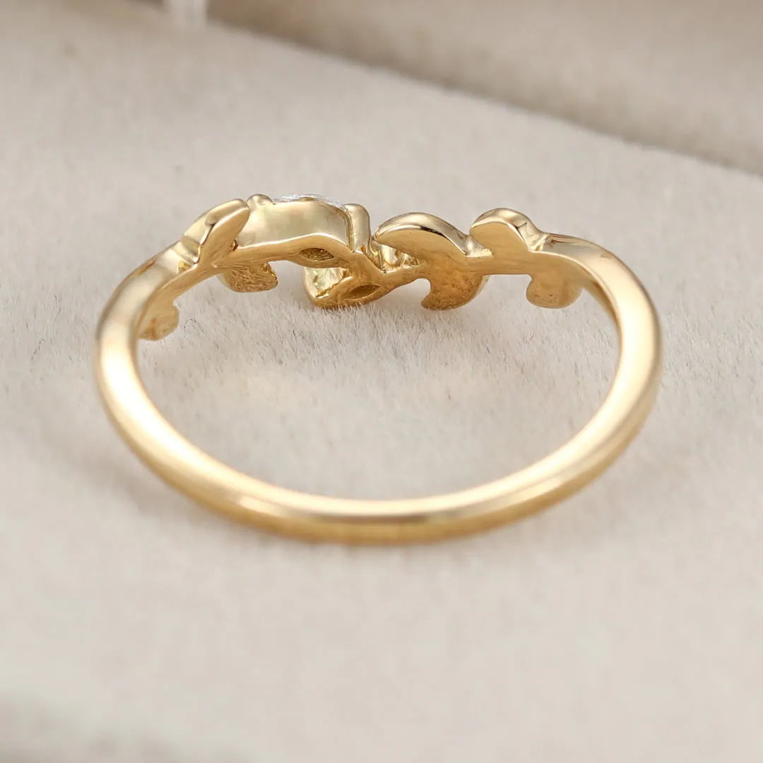 The Liora Ring - Diamond Leaf Vine Ring