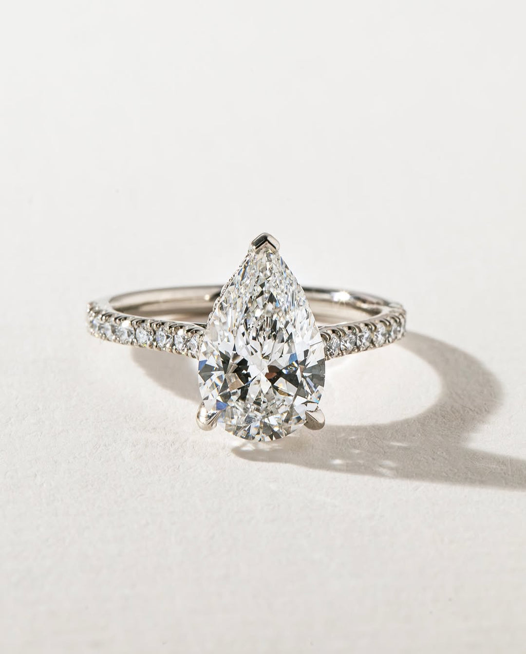 The Lightfall Ring - Pear Diamond Pave Engagement Ring