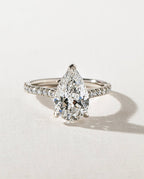 The Lightfall Ring - Pear Diamond Pave Engagement Ring