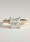 The Lily Ring - Princess Cut Split Shank Diamond Ring