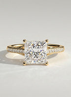 The Lily Ring - Princess Cut Split Shank Diamond Ring