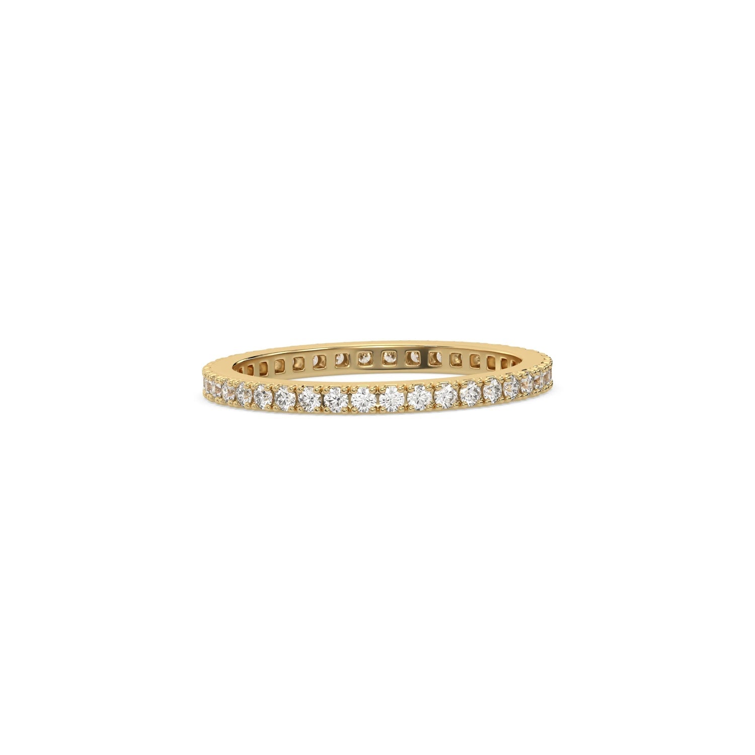 The Liora Band - Full Eternity Micro-Pavé Ring in Silver