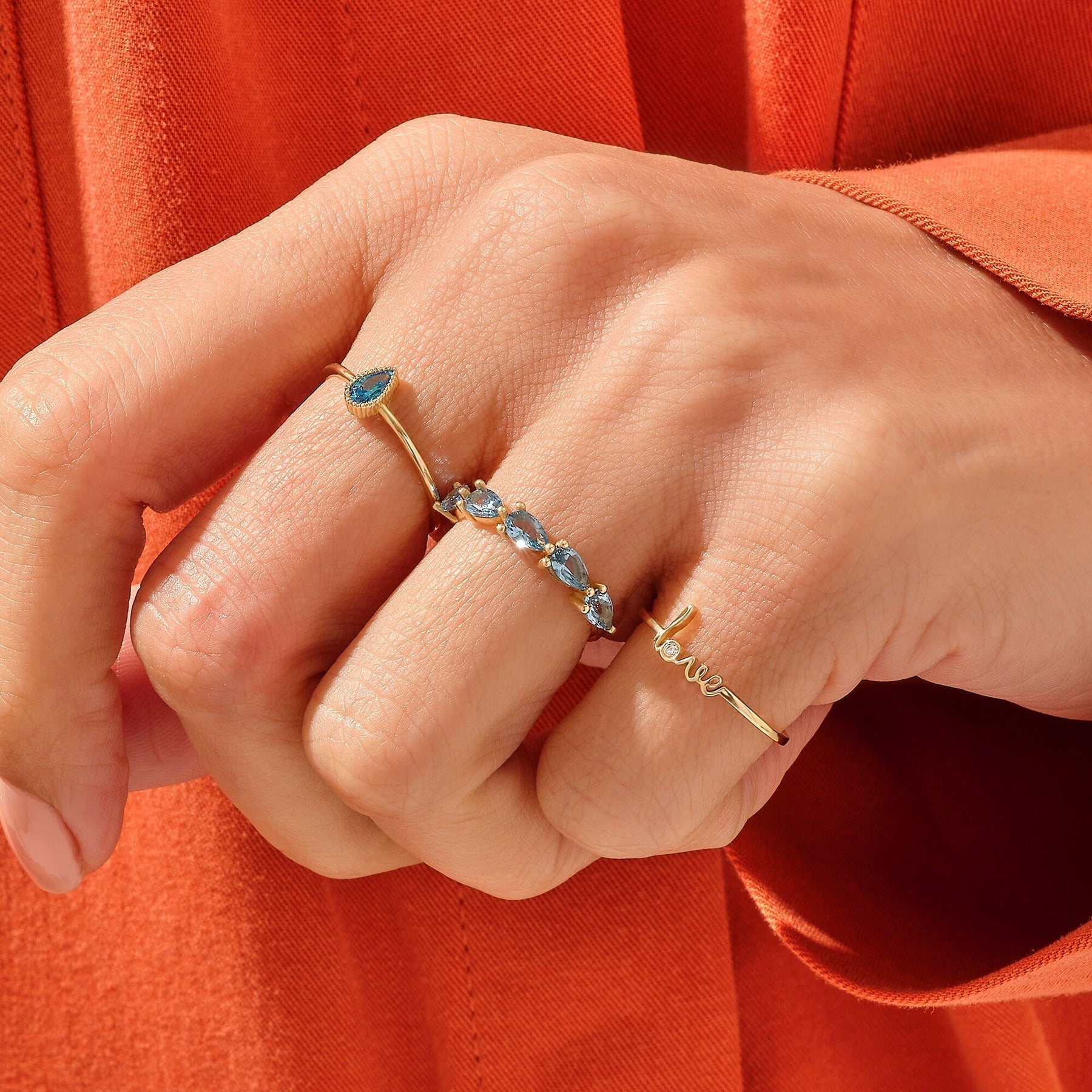 The Love Ring - Diamond Script Ring