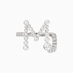 The M Initial Ring - Diamond Bezel Letter Ring