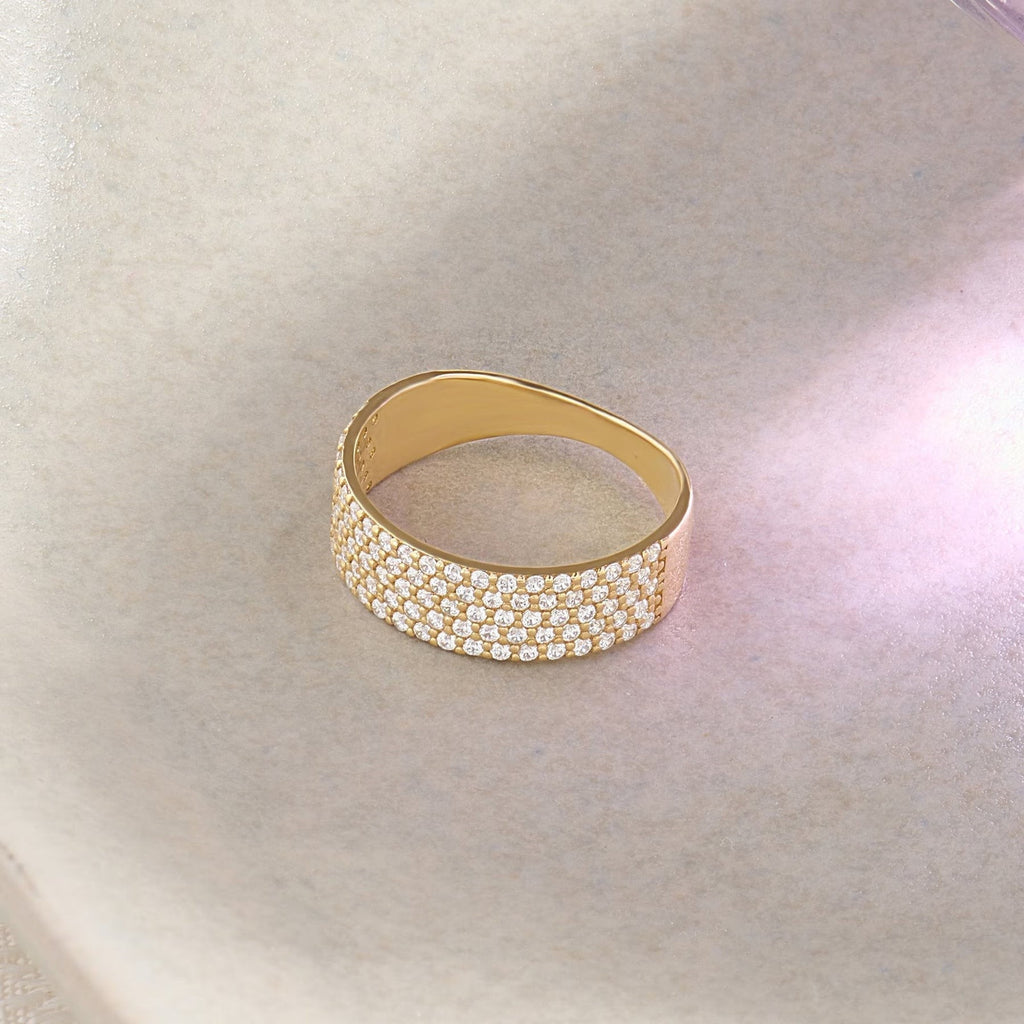 The Margot Band - Wide Pavé Diamond Band