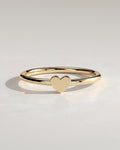 The Mila Ring - Polished Gold Heart Ring