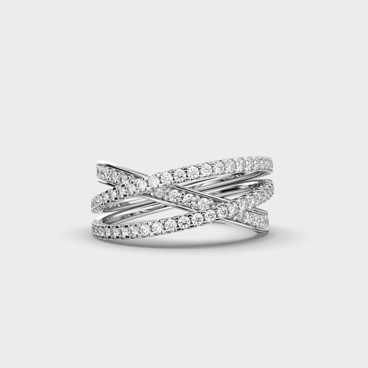 The Mira Ring - Criss Cross Diamond Everyday Ring