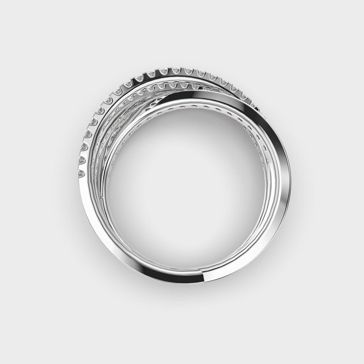 The Mira Ring - Criss Cross Diamond Everyday Ring
