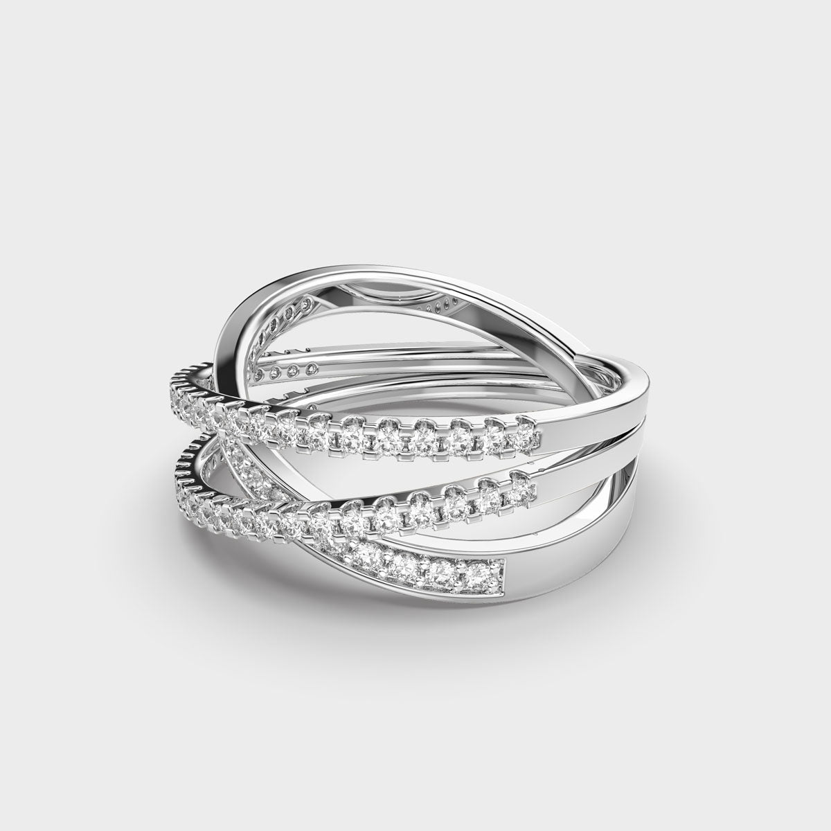 The Mira Ring - Criss Cross Diamond Everyday Ring