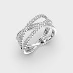 The Mira Ring - Criss Cross Diamond Everyday Ring