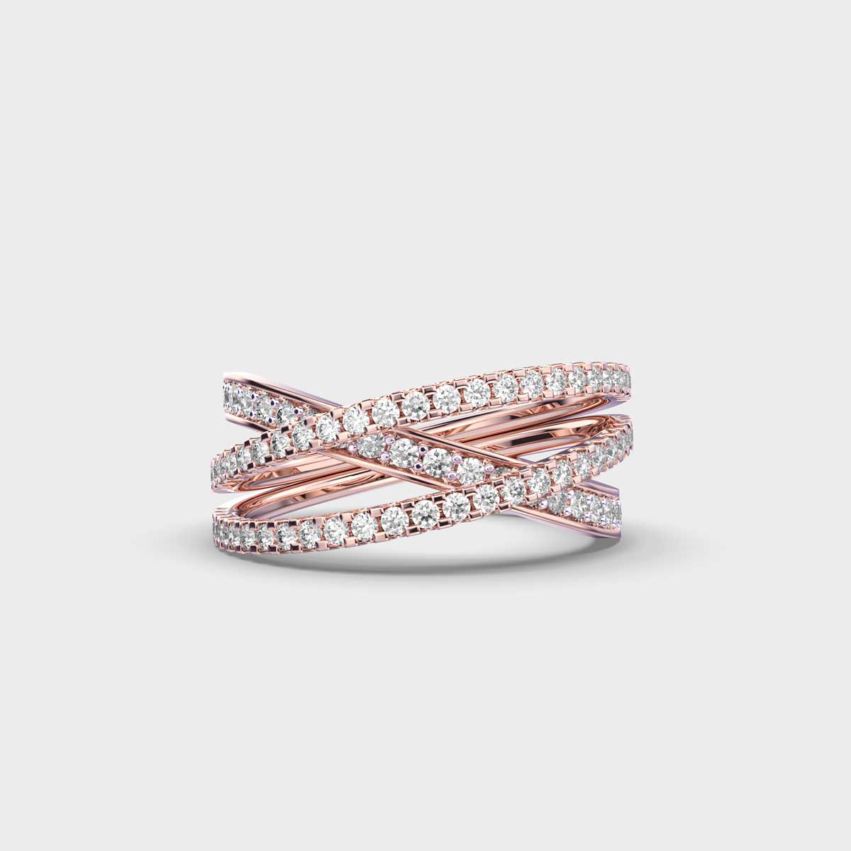 The Mira Ring - Criss Cross Diamond Everyday Ring