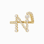 The N Initial Ring - Diamond Bezel Letter Ring