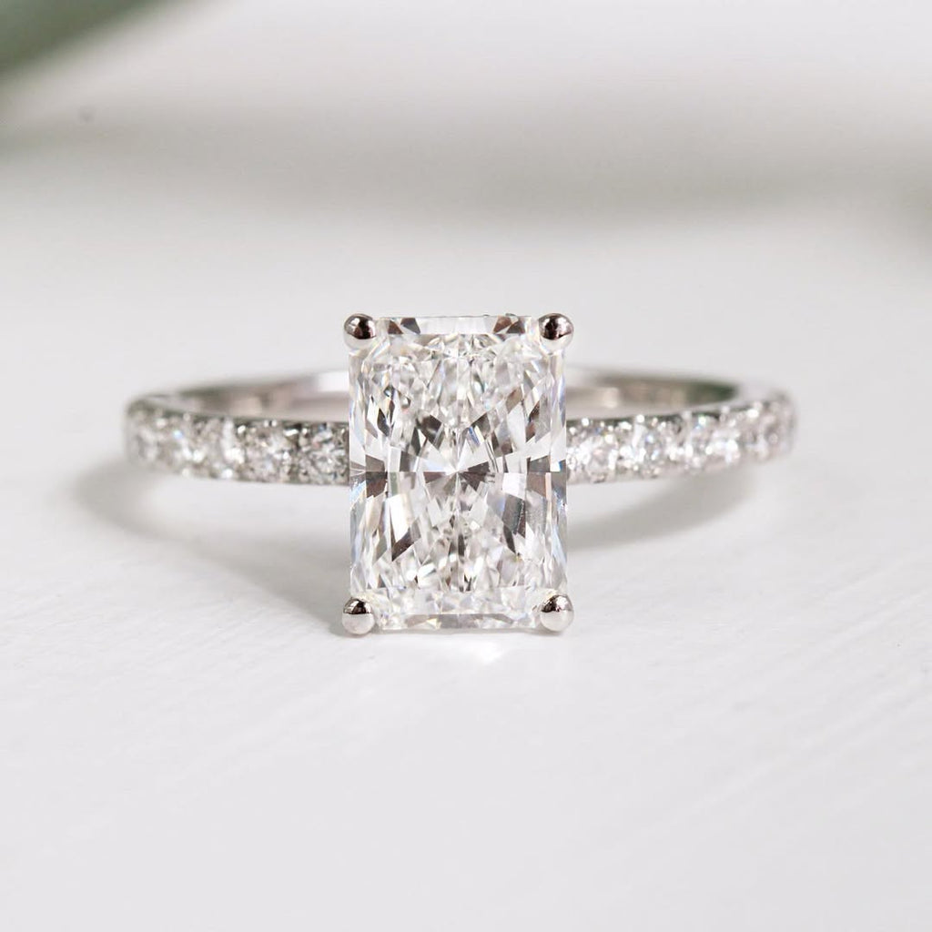 The Nora Ring – Radiant Pave Diamond Engagement Ring