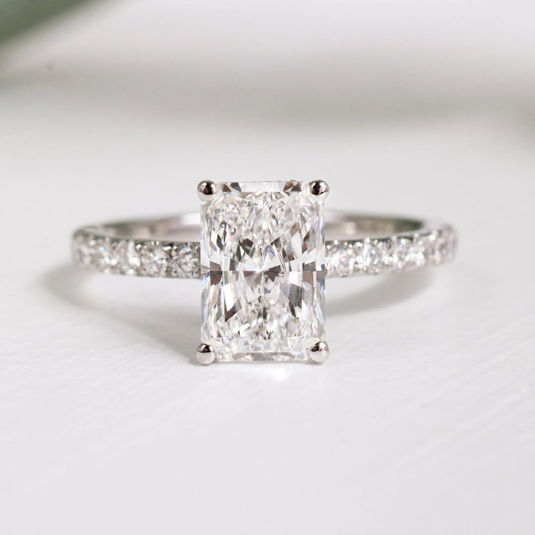 The Nora Ring – Radiant Pave Diamond Engagement Ring