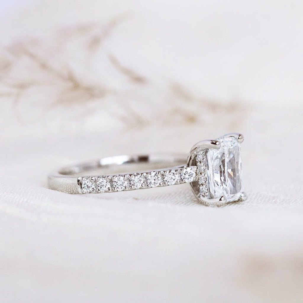The Nora Ring – Radiant Pave Diamond Engagement Ring