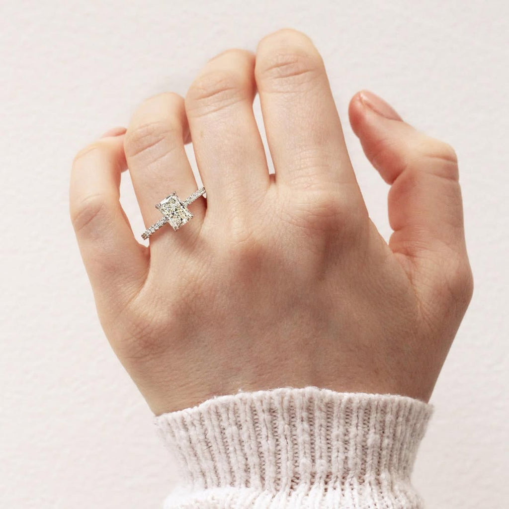 The Nora Ring – Radiant Pave Diamond Engagement Ring