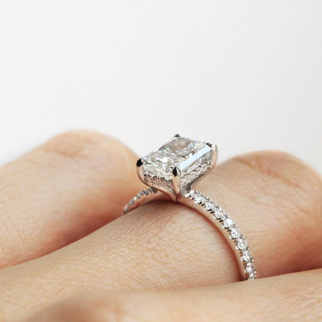The Nora Ring – Radiant Pave Diamond Engagement Ring