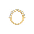 The Odienne Band - Emerald Diamond Half Eternity Wedding Band