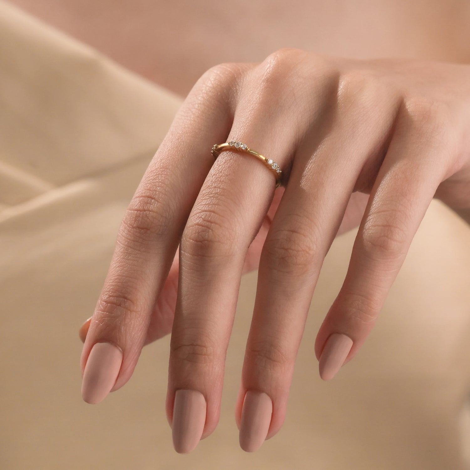 The Odile Band - Petite Round Wedding Ring in Silver