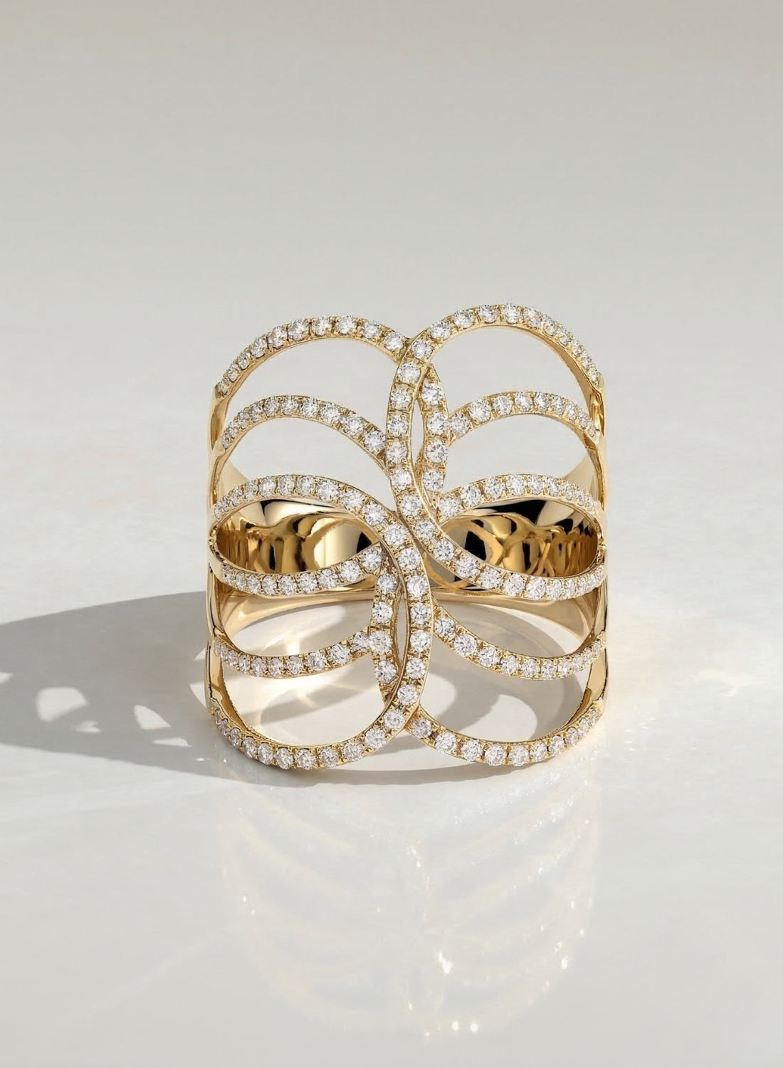 The Orlienne Ring - Diamond Infinity Lattice Ring