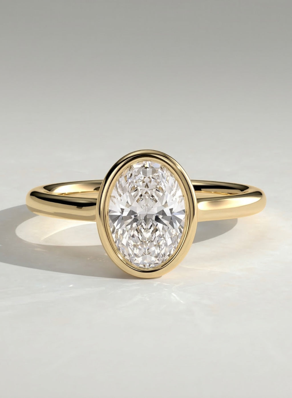The Reeve Ring – Oval Bezel Set Solitaire Engagement Ring