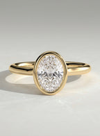 The Reeve Ring – Oval Bezel Set Solitaire Engagement Ring