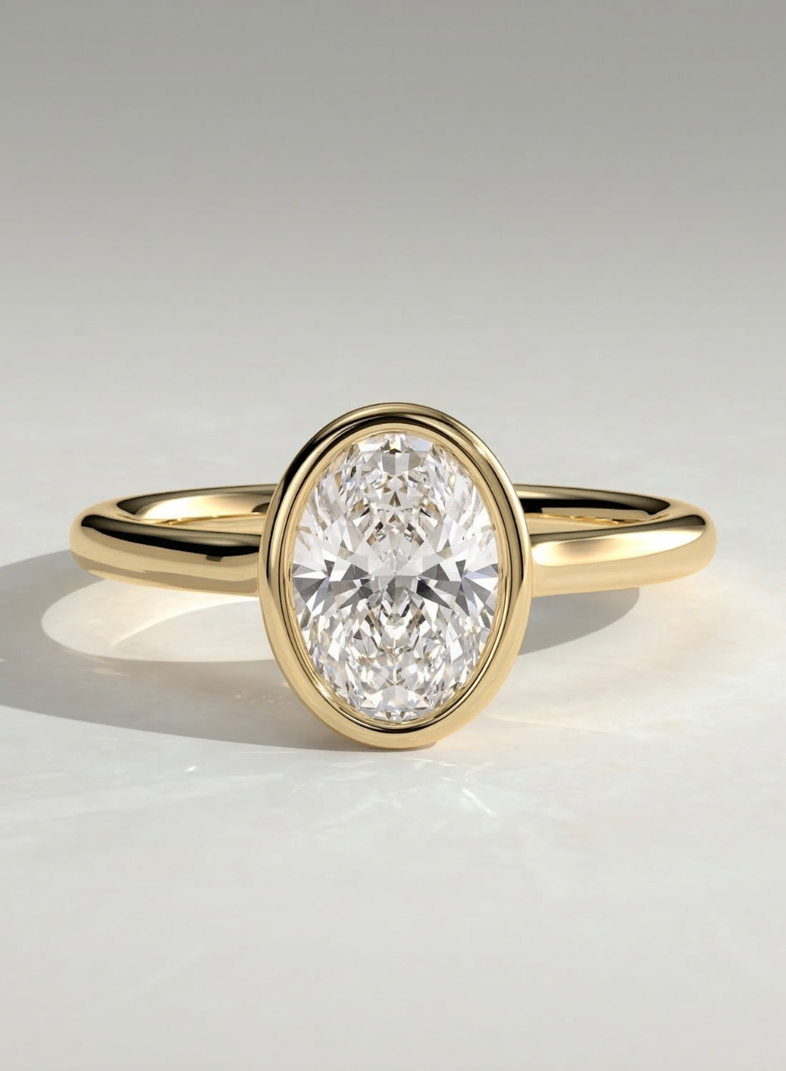 The Reeve Ring – Oval Bezel Set Solitaire Engagement Ring