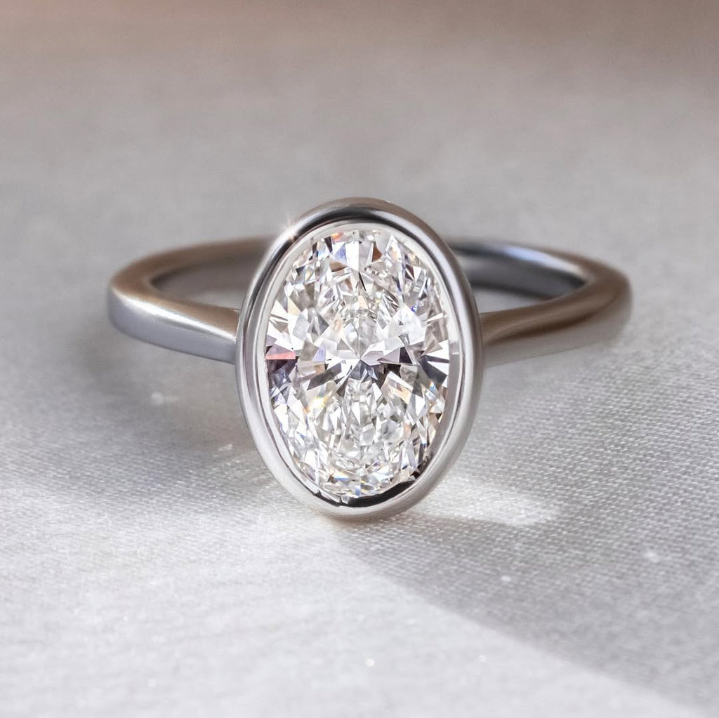 The Reeve Ring – Oval Bezel Set Solitaire Engagement Ring