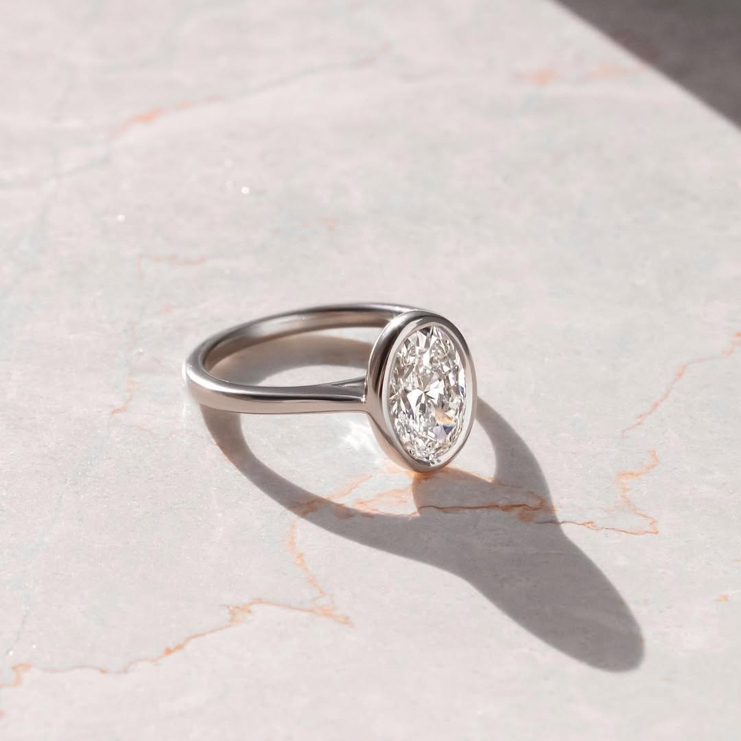 The Reeve Ring – Oval Bezel Set Solitaire Engagement Ring
