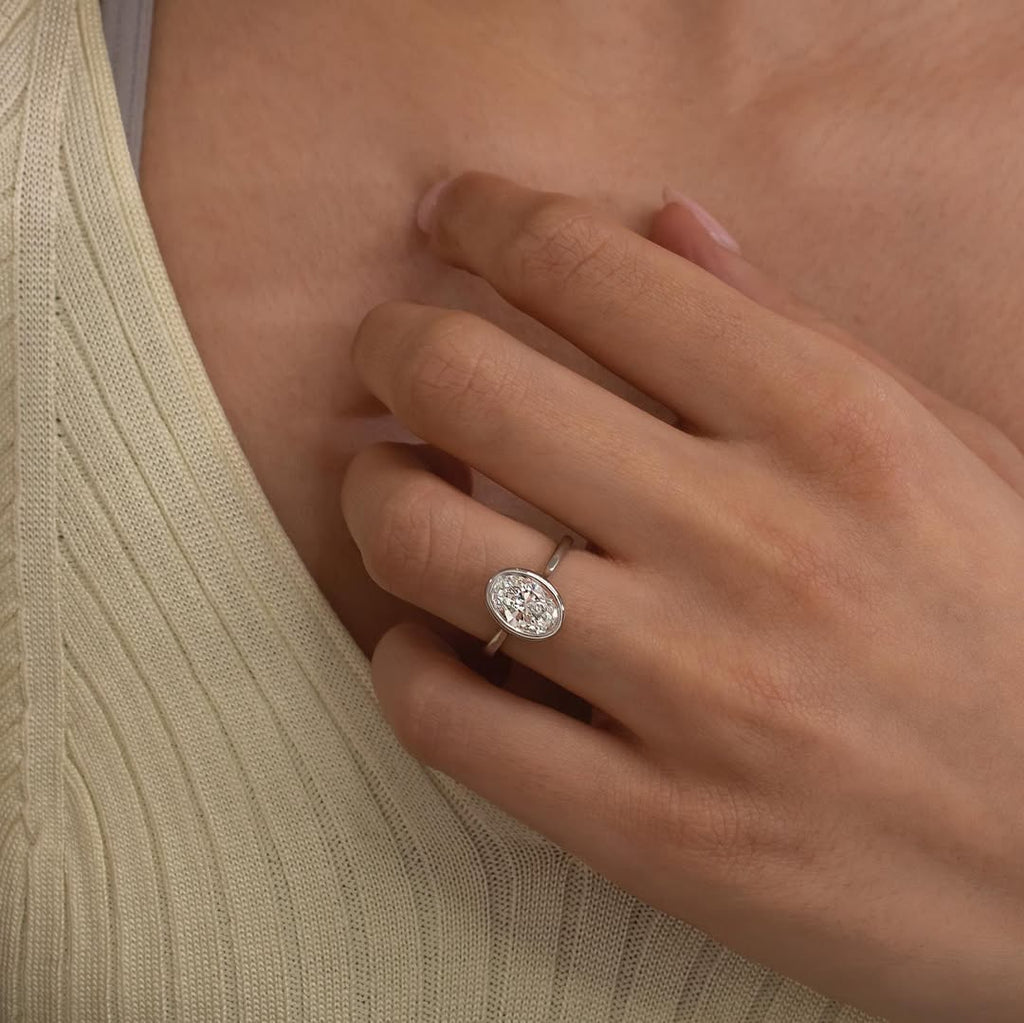 The Reeve Ring – Oval Bezel Set Solitaire Engagement Ring