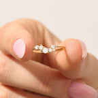 The Reverie Band - Diamond Cluster Ring in 925 Sterling Silver
