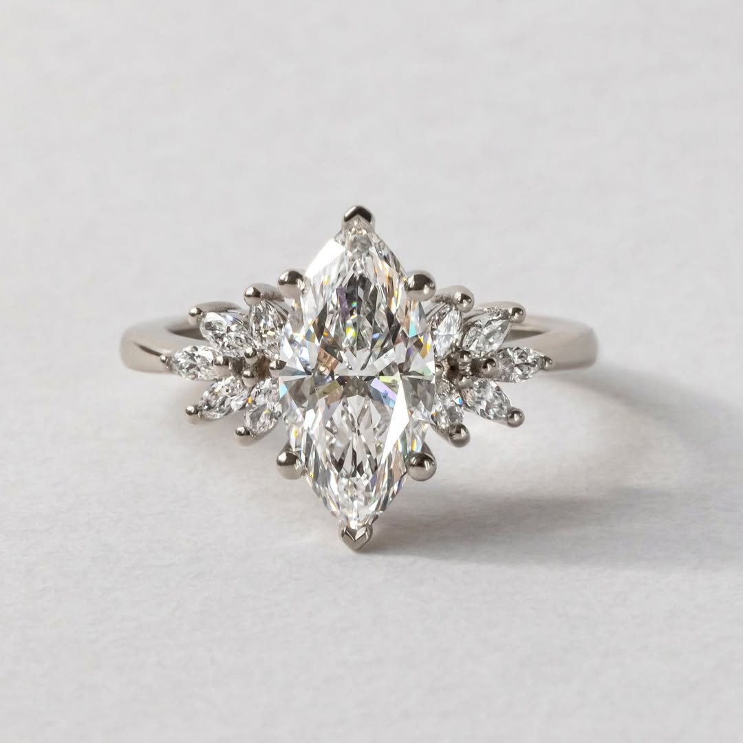 The Rhea Ring - Marquise Floral Cluster Ring
